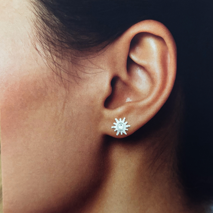 Cercei din Argint 925 Soare cu Cristale [3]