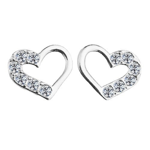 Cercei din Argint 925 Inimi cu Cristale [2]