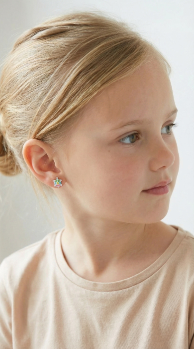 Cercei Pentru Copii cu Broasca Testoasa din Argint 925 [3]