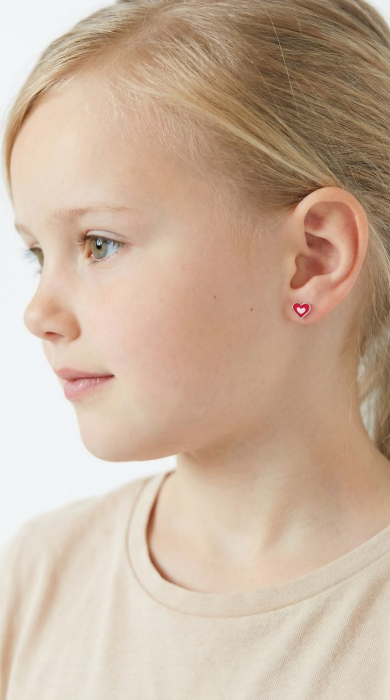 Cercei Pentru Copii cu Inimioare din Argint 925 [2]