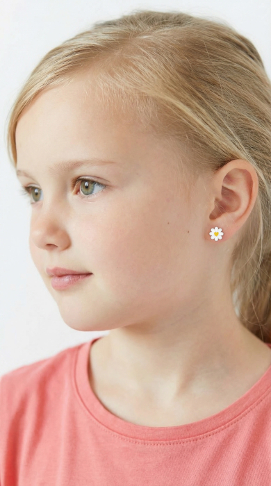 Cercei Pentru Copii cu Margarete din Argint 925 [2]