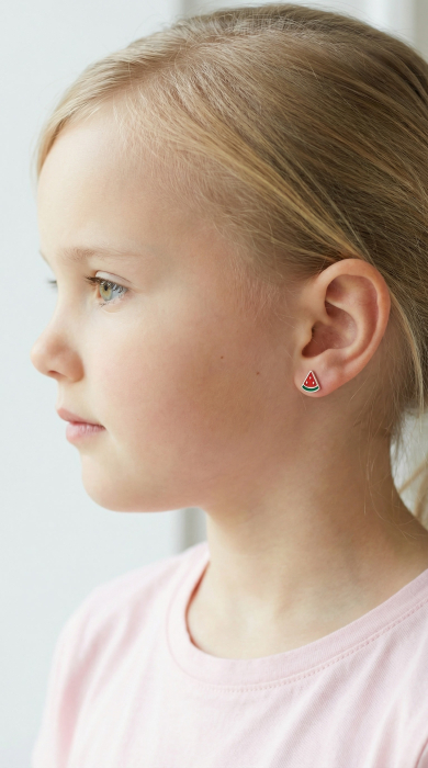 Cercei Pentru Copii cu Pepene Verde din Argint 925 [2]