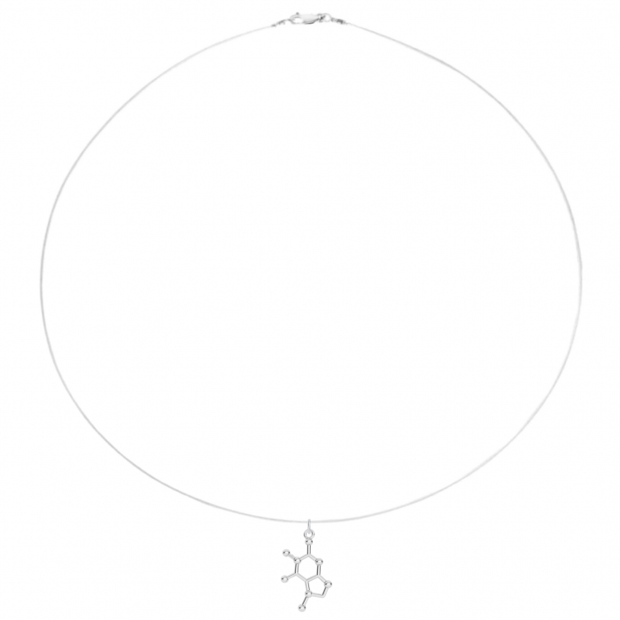 Colier fir transparent cu pandantiv Formula chimica Ciocolata din Argint 925 [1]