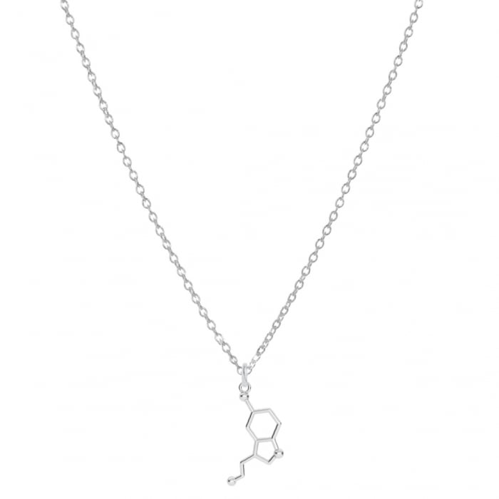 Lantisor cu pandantiv formula chimica Serotonina din Argint 925 [1]