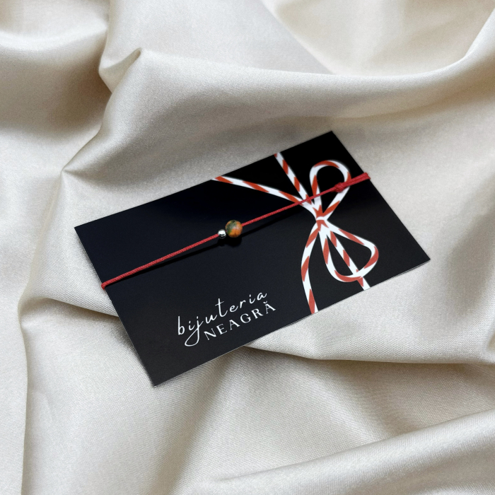 Set 10 Bratari Martisor cu bilute din Argint 925 si Pietre Semipretioase [9]