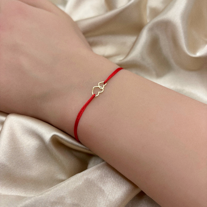 Set 3 Bratari Martisor cu Inimi din Aur 14K [2]