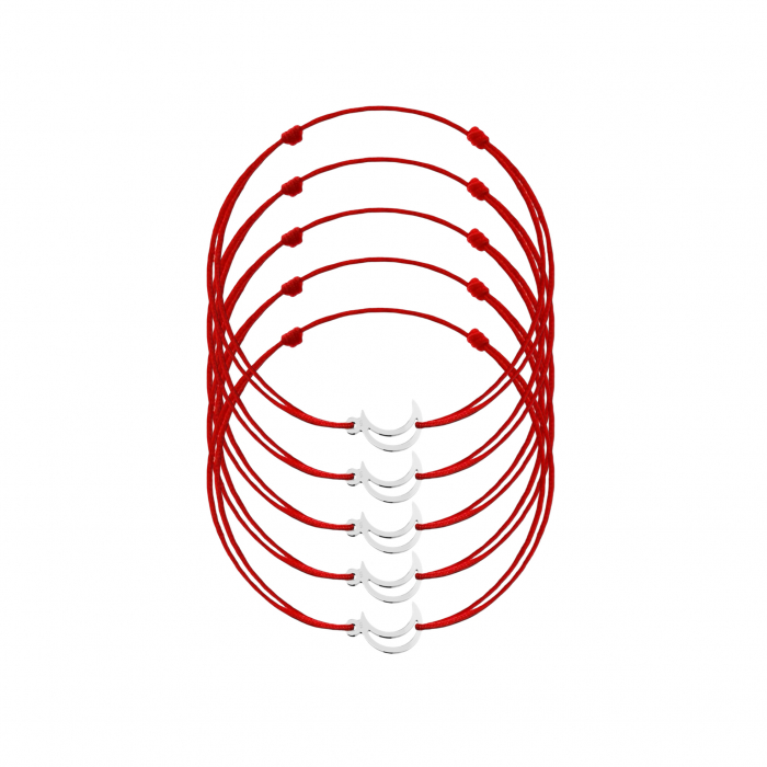 Set 5 Bratari Martisor cu Semiluna din Argint 925 [1]