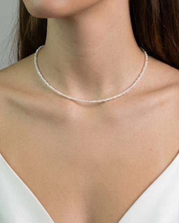 Coliere cu Perle - Colier cu Perle Naturale de Cultura Albe si Accesorii din Argint 925