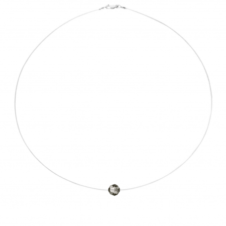 Coliere cu fir transparent - Colier fir transparent cu Cristal Preciosa Black Diamond