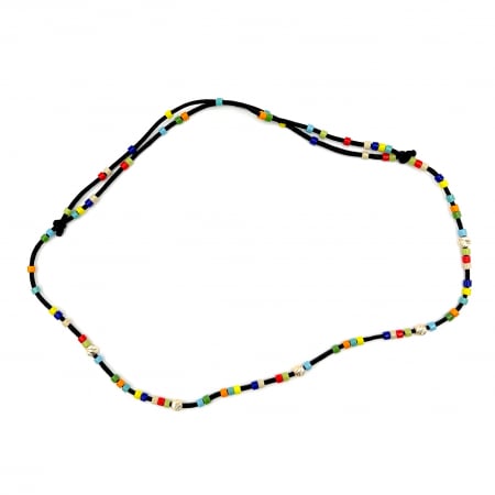 Brățări de picior cu Aur - Bratara de picior cu bile din AUR 14K si Margele Miyuki Multicolor