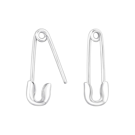 Cercei din Argint - Cercei din Argint 925 Safety Pin