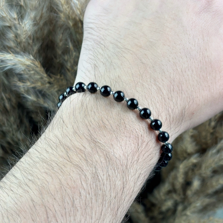 Bratara cu bile din Argint 925 si Onix de 6mm [2]