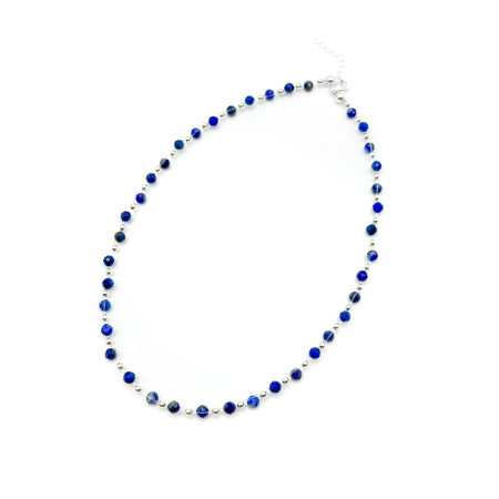 Colier cu pietre naturale Lapis Lazuli si accesorii din Argint 925 [2]
