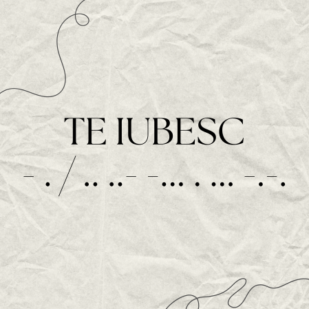Bratara cu mesaj Te Iubesc in Codul Morse [2]