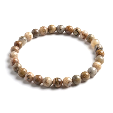 Brățări elastice cu pietre semiprețioase - Bratara cu Pietre Semipretioase Naturale Agat de 6mm, unisex