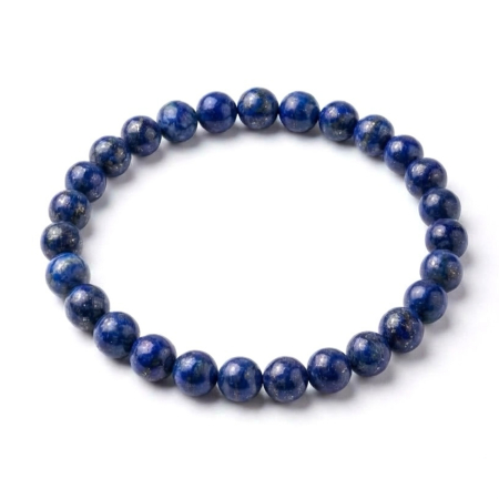 Brățări elastice cu pietre semiprețioase - Bratara cu Pietre Semipretioase Naturale Lapis Lazuli de 6mm, unisex