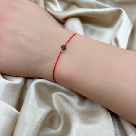 Brățară Mărțișor cu biluță din AUR 14K și Ametist [1]