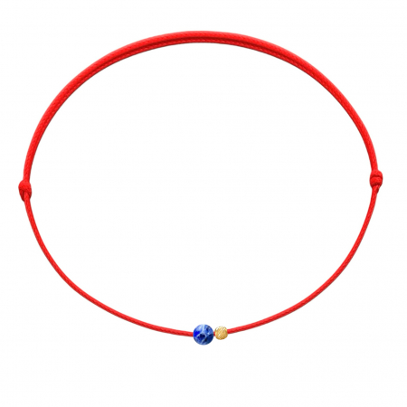 Aur 14K - Brățară Mărțișor cu biluță din AUR 14K și Sodalit