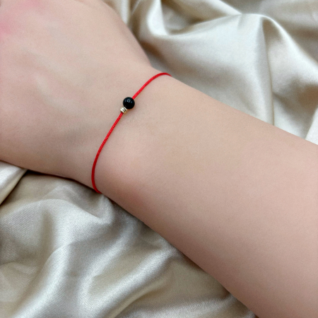 Brățară Mărțișor cu biluță din AUR 14K și Onix [1]