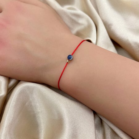 Brățară Mărțișor cu biluță din AUR 14K și Sodalit [1]