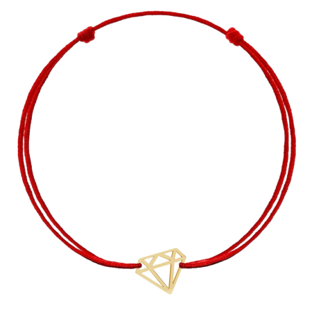 Aur 14K - Bratara Martisor cu Mini Diamant din Aur 14K