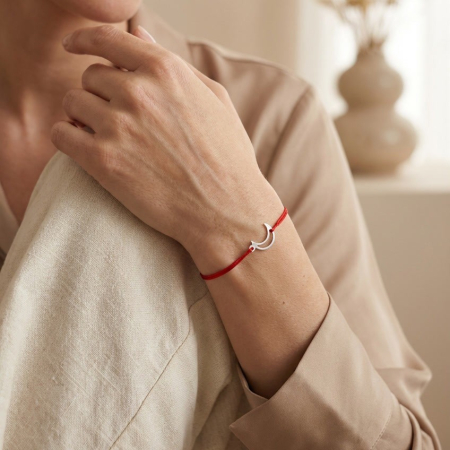 Argint 925 - Brățară Mărțișor cu Semilună din Argint 925