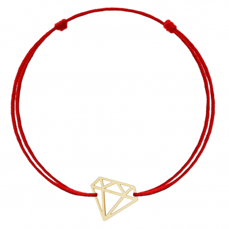 Aur 14K - Brățară Mărțișor cu Diamant din Aur 14K