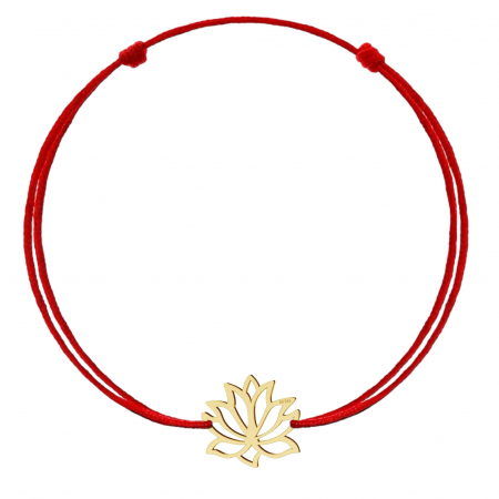 Aur 14K - Brățară Mărțișor cu Lotus din Aur 14K