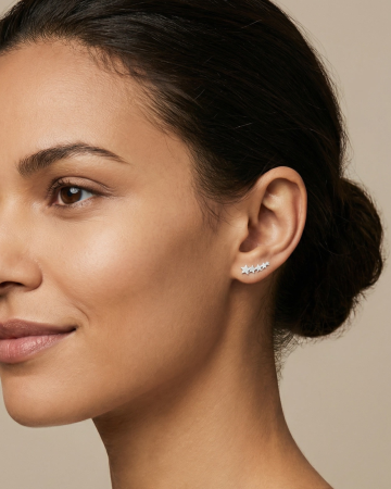 Cercei din Argint - Cercei din Argint 925 cu 5 Stelute