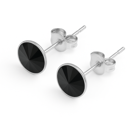 Cercei din Argint 925 cu Cristale Swarovski Negre [1]