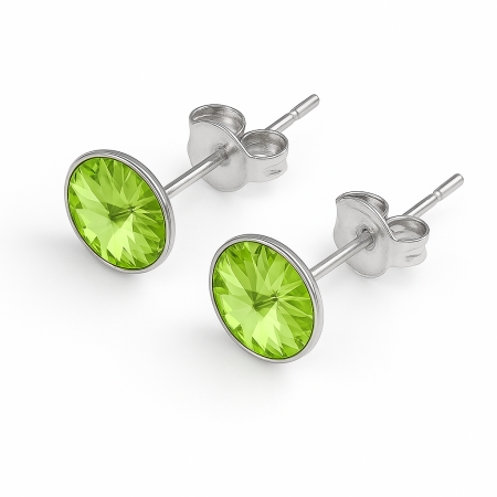 Cercei din Argint 925 cu Cristale Swarovski Verzi [1]