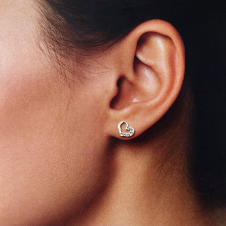 CERCEI - Cercei din Argint 925 Inimi cu Cristale