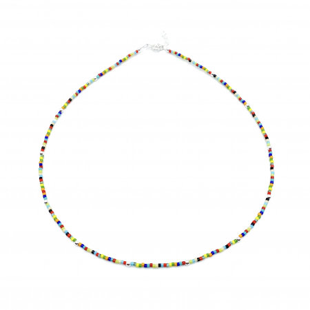 COLIERE - Colier cu bile din Argint 925 si margele Miyuki multicolor
