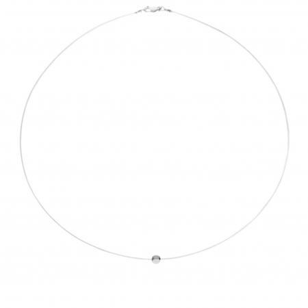 Coliere cu fir transparent - Colier fir transparent cu Biluta 2,5mm din Argint 925