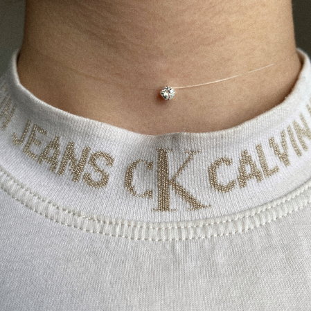 REDUCERI - Colier fir transparent cu Cristal Swarovski