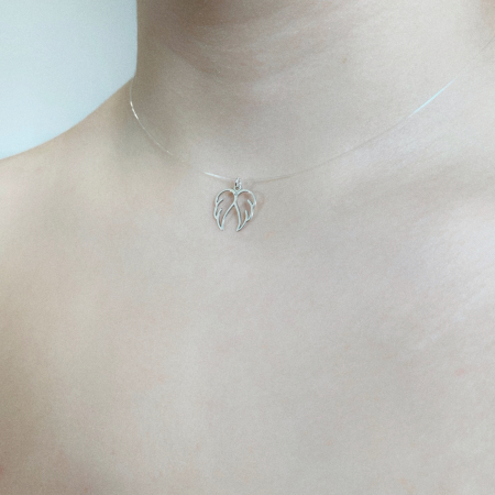 Colier fir transparent cu pandantiv ARIPI din Argint 925 [1]