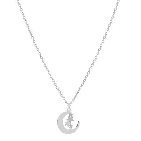 Lantisor cu pandantiv Luna si Stele din Argint 925
