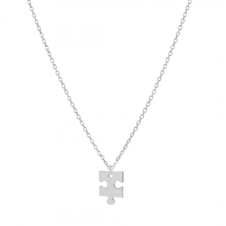 Lănțișoare din Argint - Lantisor cu pandantiv Puzzle din Argint 925