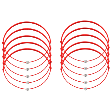 BRĂȚĂRI MĂRȚIȘOR - Set 10 Brățări Mărțisor cu Cristale Swarovski Argintii