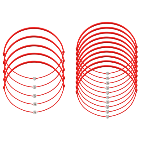 BRĂȚĂRI MĂRȚIȘOR - Set 15 Brățări Mărțisor cu Cristale Swarovski Argintii