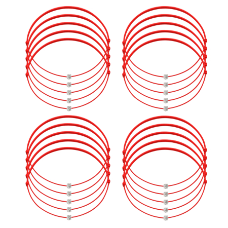 BRĂȚĂRI MĂRȚIȘOR - Set 20 Brățări Mărțisor cu Cristale Swarovski Argintii