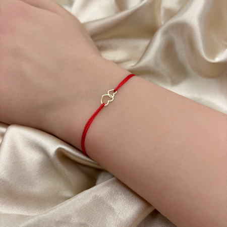 Set 5 Bratari Martisor cu Inimi din Aur 14K [1]