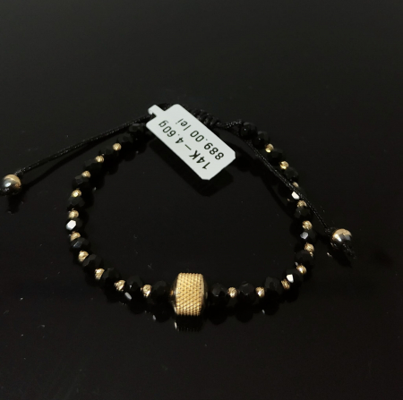 Bratari Snur - Bratara Snur Negru Reglabil 14k