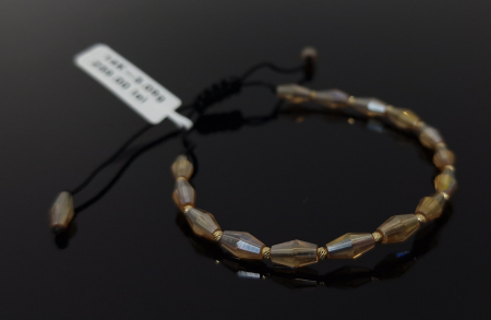 Bratara Snur Negru  Reglabil 14k [1]