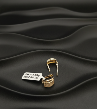 Bijuterii Aur Dama - Cercei Aur Galben 14k