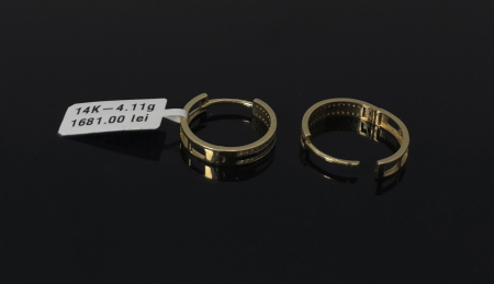 Bijuterii Aur Dama - Cercei aur galben 14k