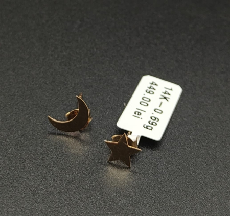 Bijuterii Aur Dama - Cercei Aur Galben 14k