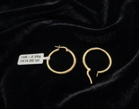 Bijuterii Aur Dama - Cercei Aur Galben 14k