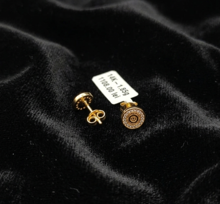 Bijuterii Aur Dama - Cercei aur galben 14k