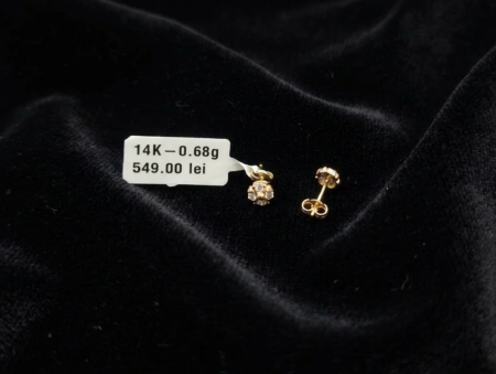 Bijuterii Aur Dama - Cercei Aur Galben 14k